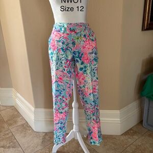 Lilly Pulitzer Pink and Blue Straight Leg Pants